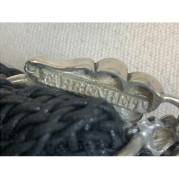 Vintage 80s Fahrenheit wide woven linen Belt main image 7